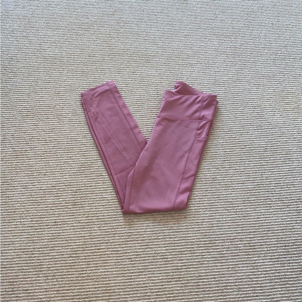 Bebe Sport Leggings Women's Large Pink Stretch Yoga Pants